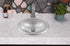 Hand Hammered Aluminum 17 inch Oval Drop In Bathroom Sink - Nickel